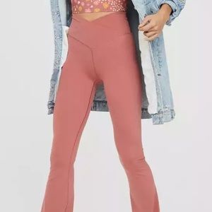 OFFLINE by Aerie Real Me High Waisted Crossover Flare Legging